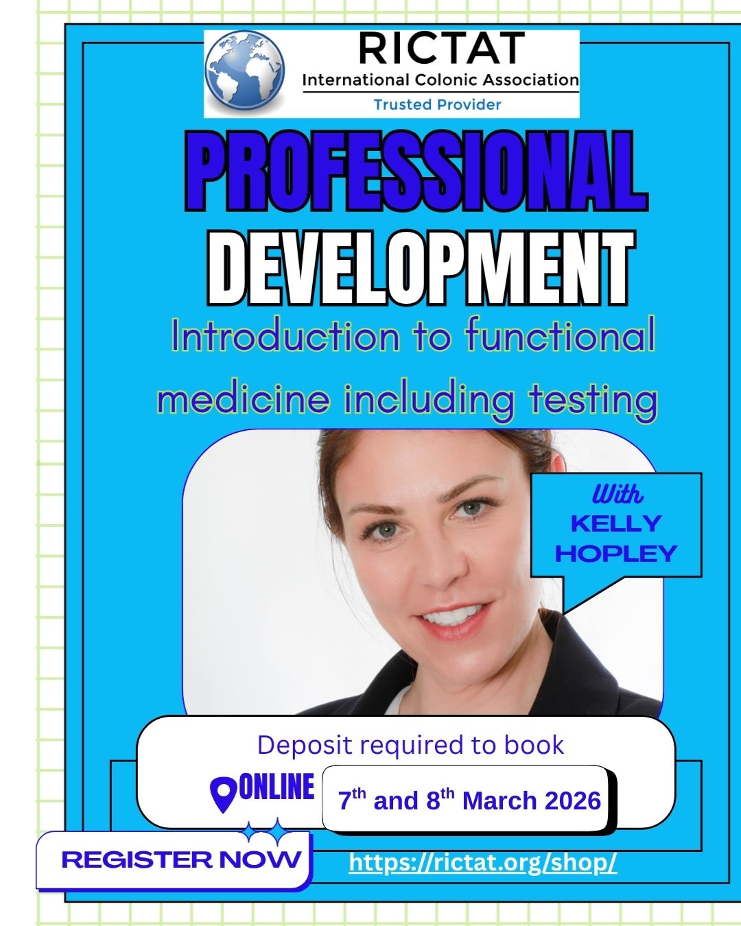 Introduction to functional medicine including testing overview -2 days online - Mar 7th and 8th£295